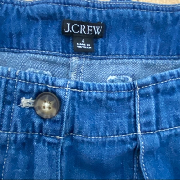 J Crew Blue Lightweight Denim Pants Linen Cotton Woman’s Size 6 - Picture 4 of 6